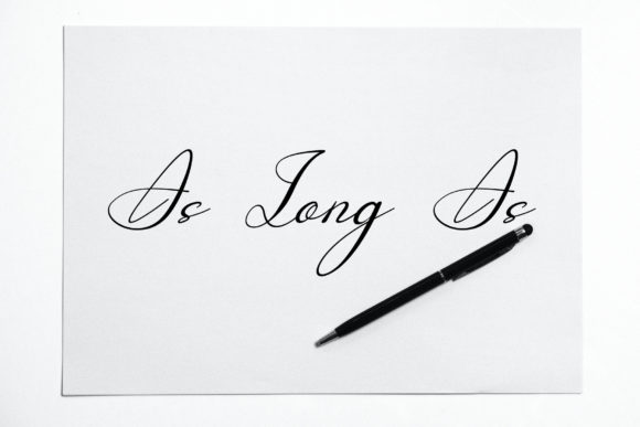 As Long As: A Playful Script Font for Branding
