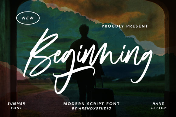 Beginning: A Stylish Script Font for Editorial Design