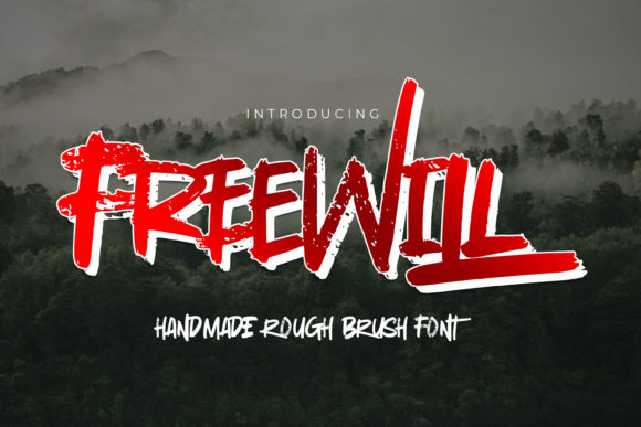 Freewill: A Handmade Rough Brush Font for Makers