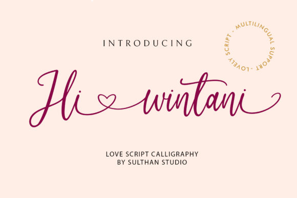 Hi Wintani: A Romantic Script Typeface for Editorial Design