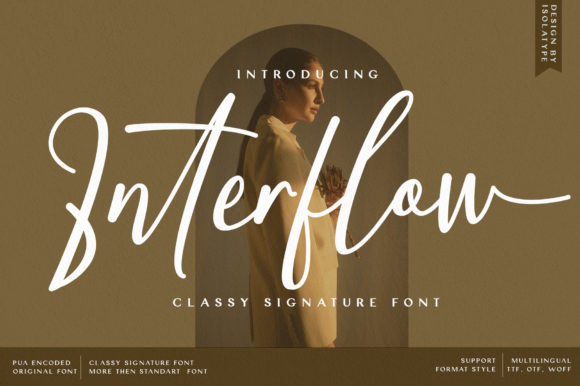 Interflow: A Playful Script Font for Small Business Branding