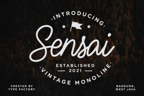 Sensai: A Vintage Script Font for Editorial Design